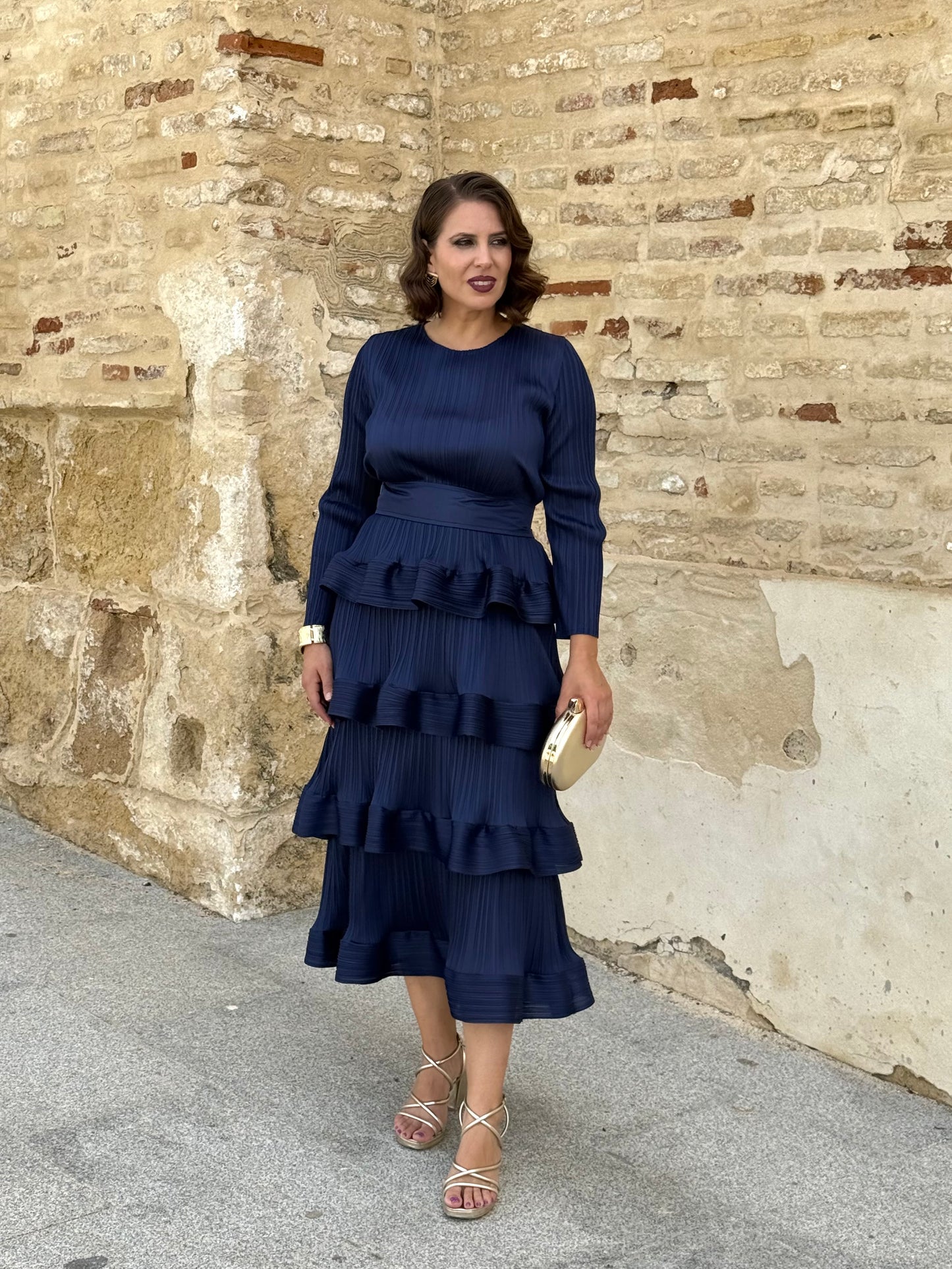 Vestido Lucrecia Azul Marino