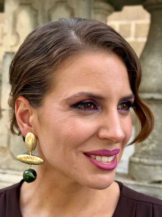 Pendientes Noruega Verde