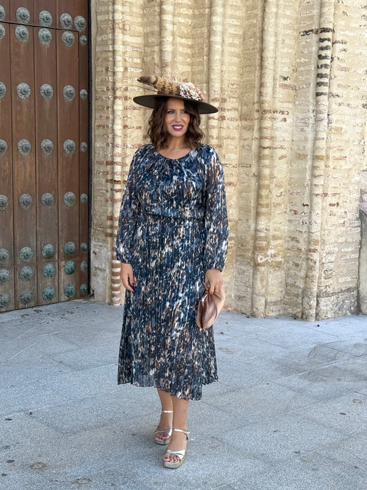Vestido Bruma Estampado Azul