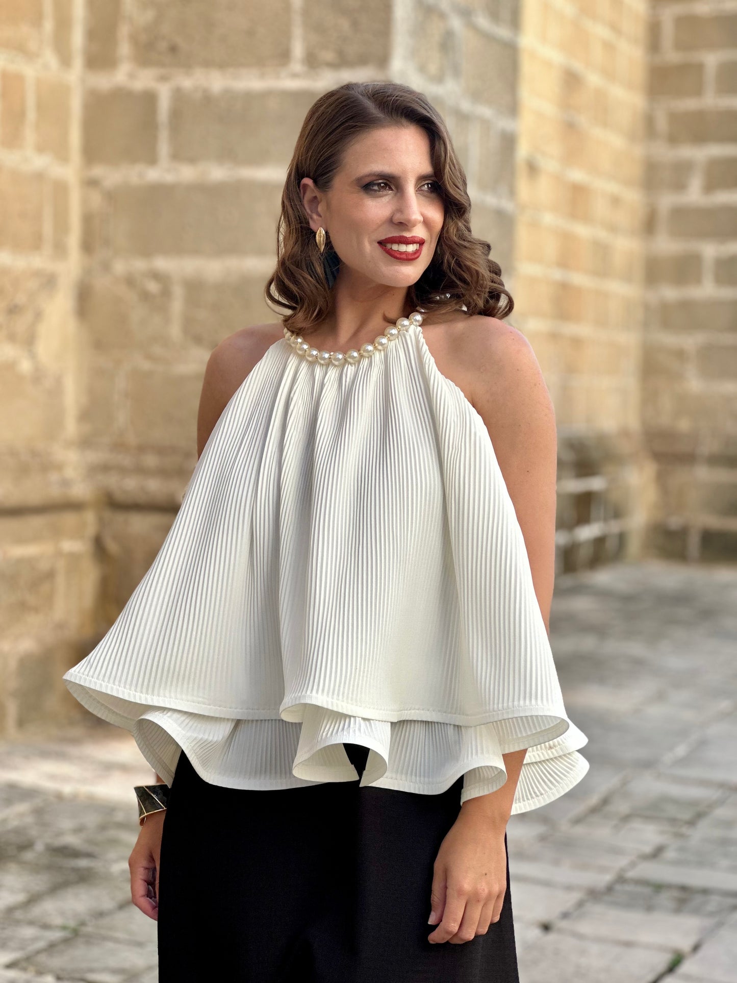 Top Perla Elegante Blanco