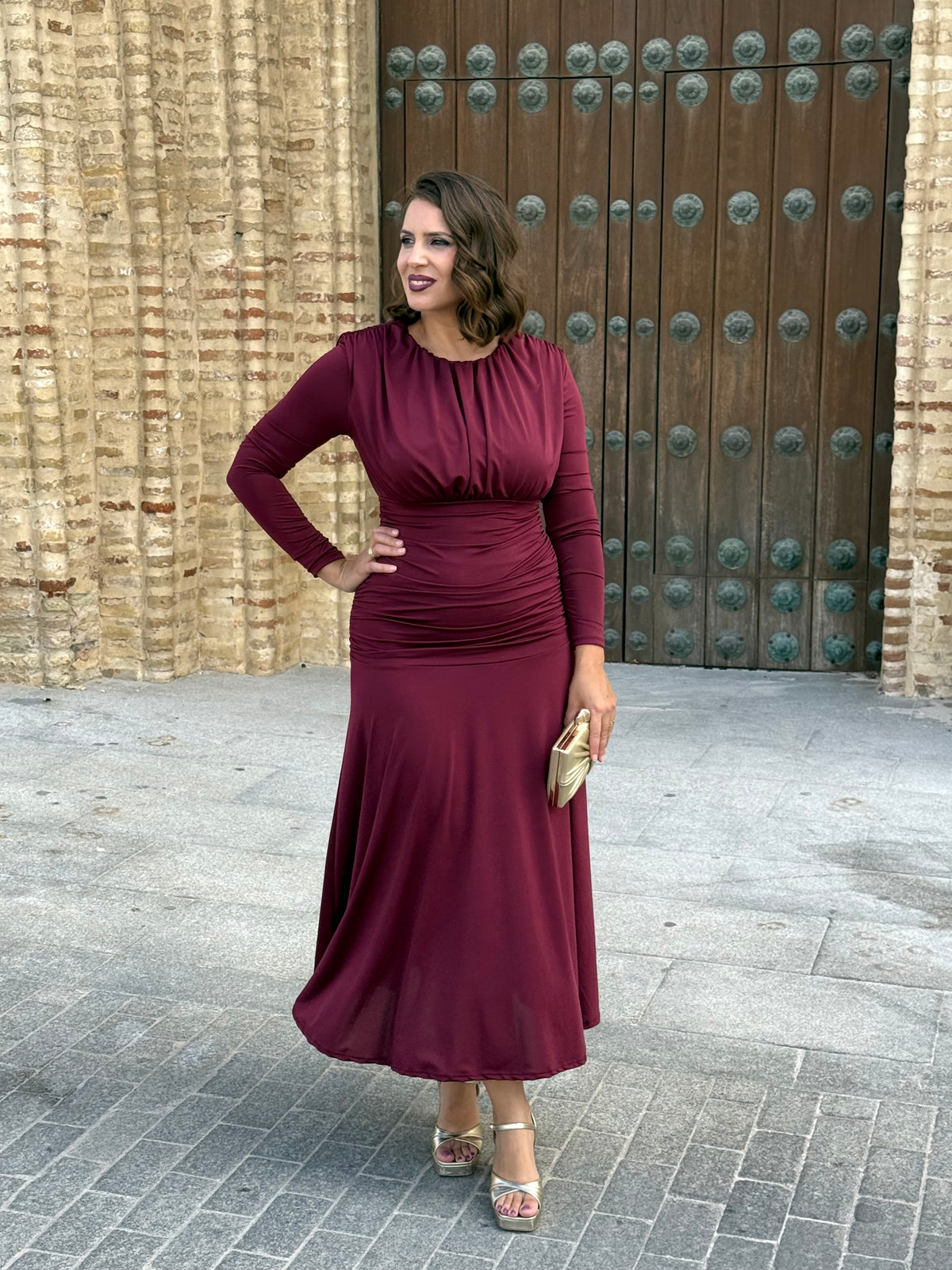 Vestido Burano Burdeos