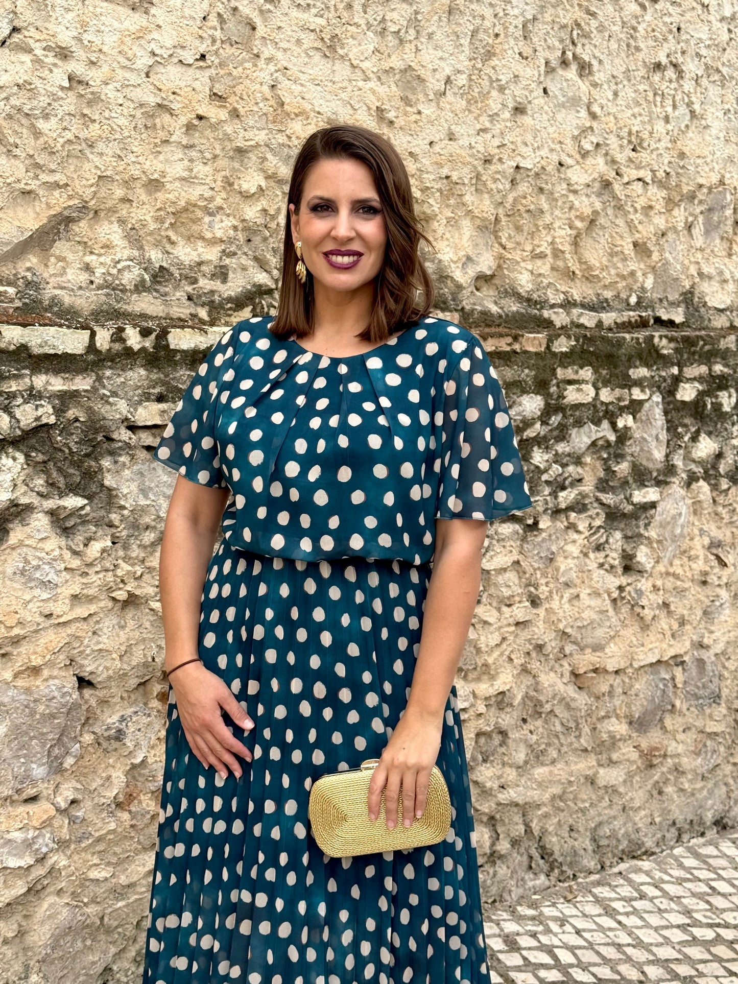Vestido Bruma Lunar Petróleo