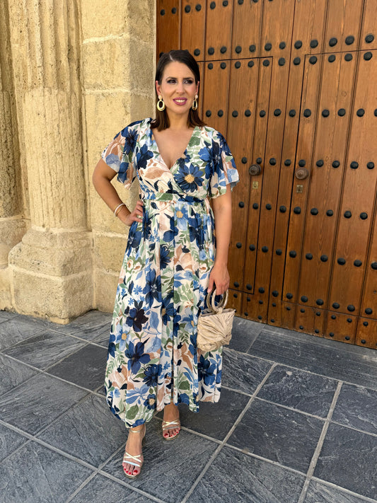 Vestido Sabina M/C Azul