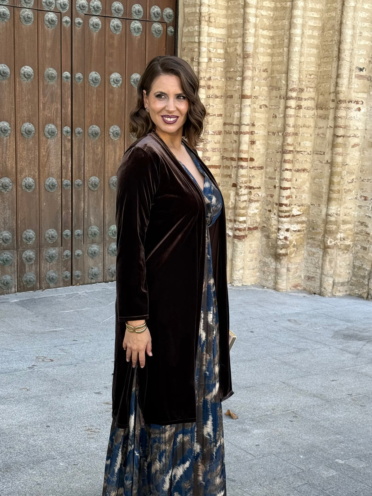 Kimono de Terciopelo Marrón