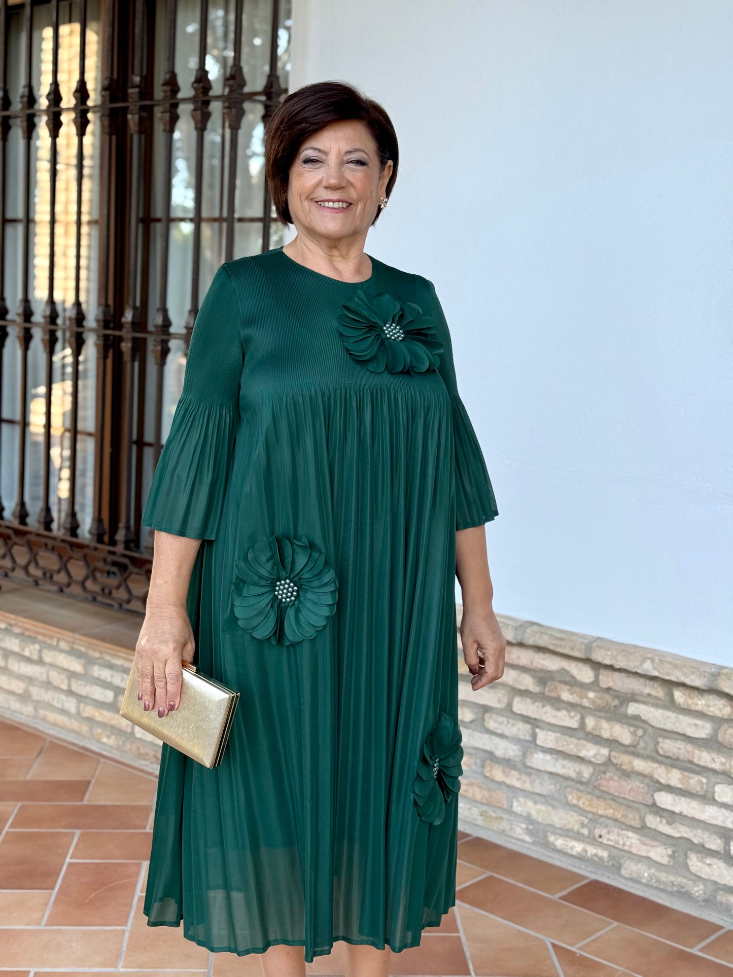 Vestido Magnolia Verde Botella