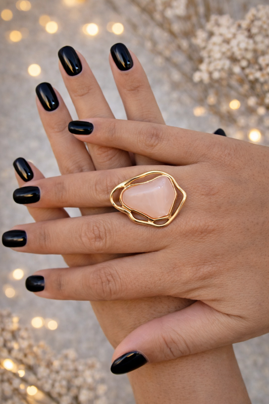 Anillo Piedra Rosa