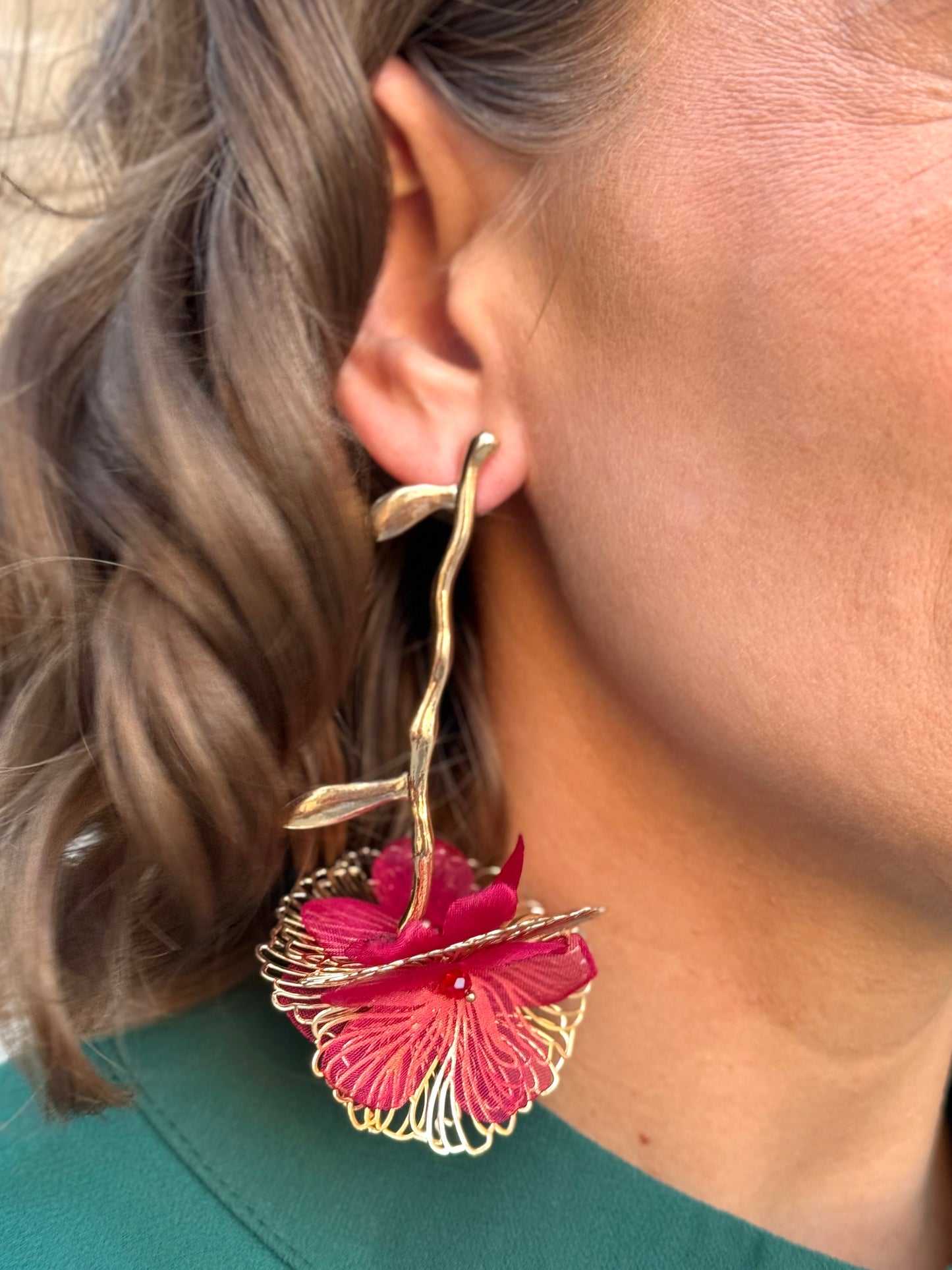 Pendientes Marieta Burdeos