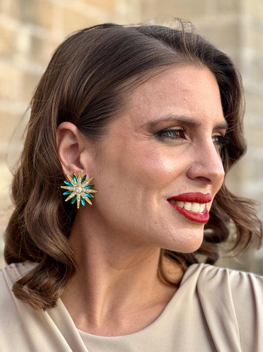 Pendientes Estrella Verde