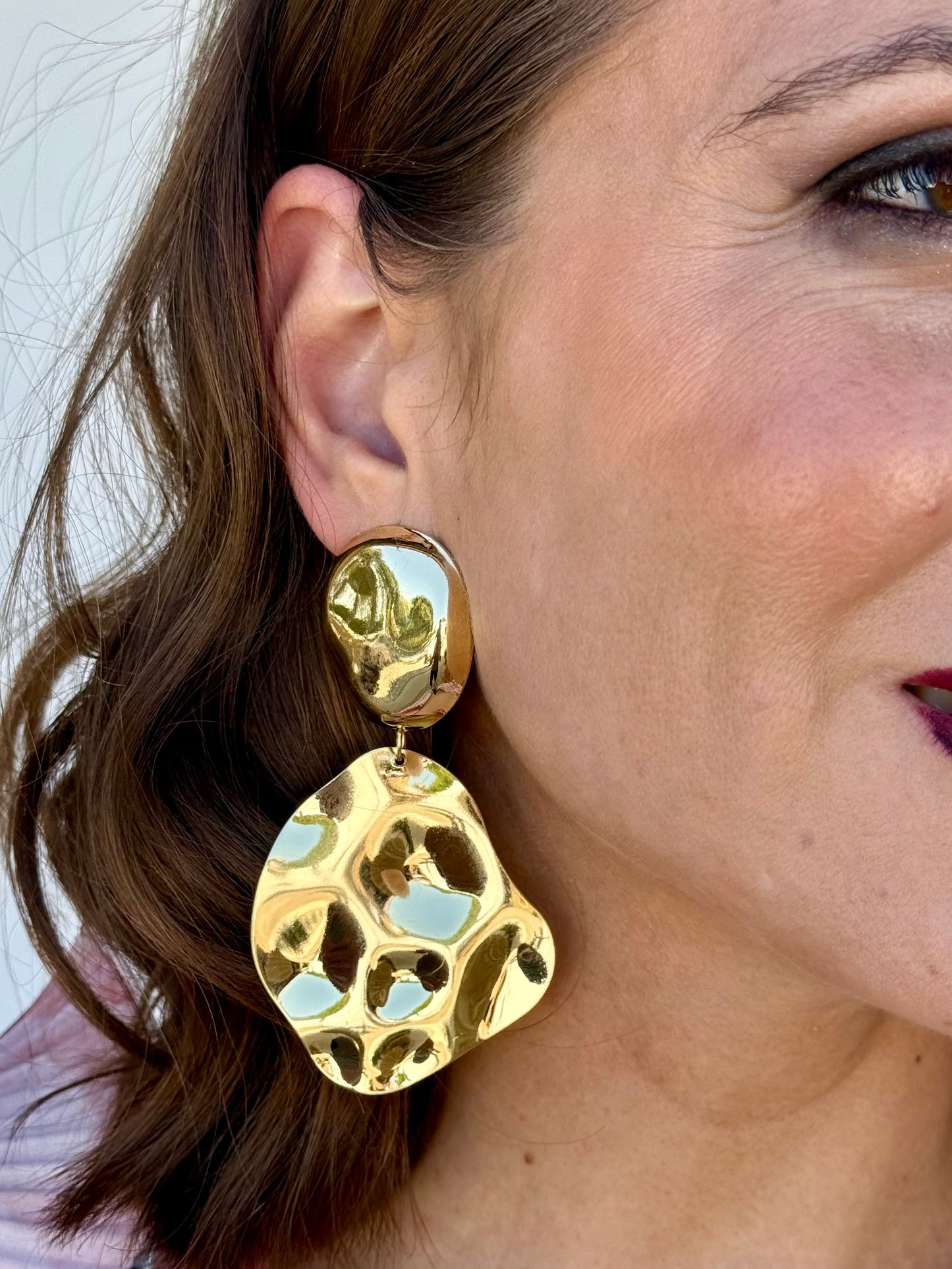 Pendientes Esmeralda Dorado