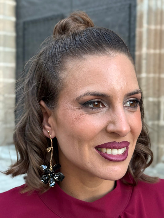 Pendientes jazmín Negro