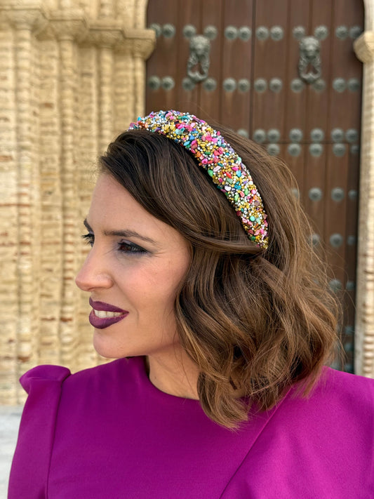 Diadema Piedras Multicolor