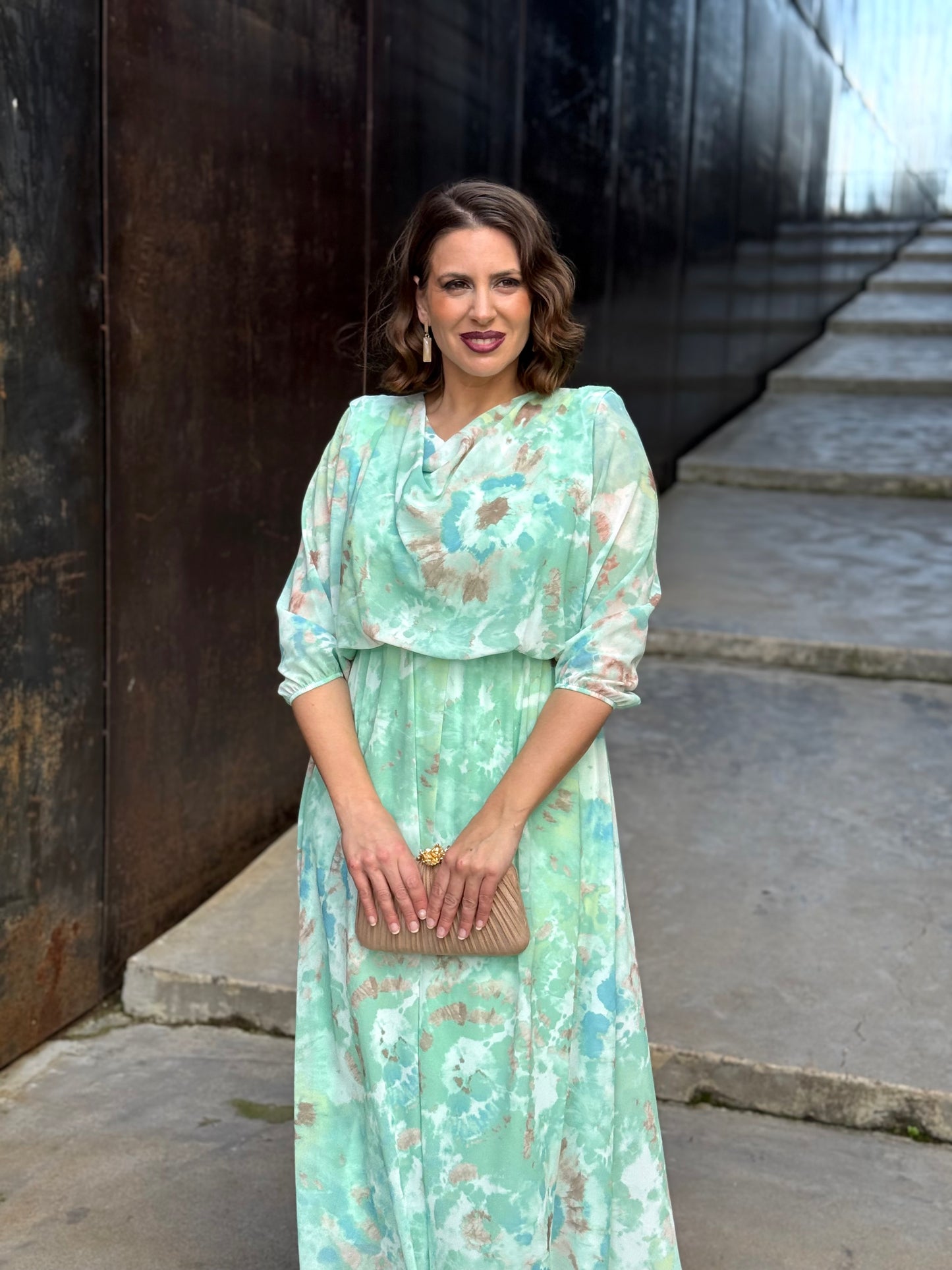 Vestido Mónica Floral Menta