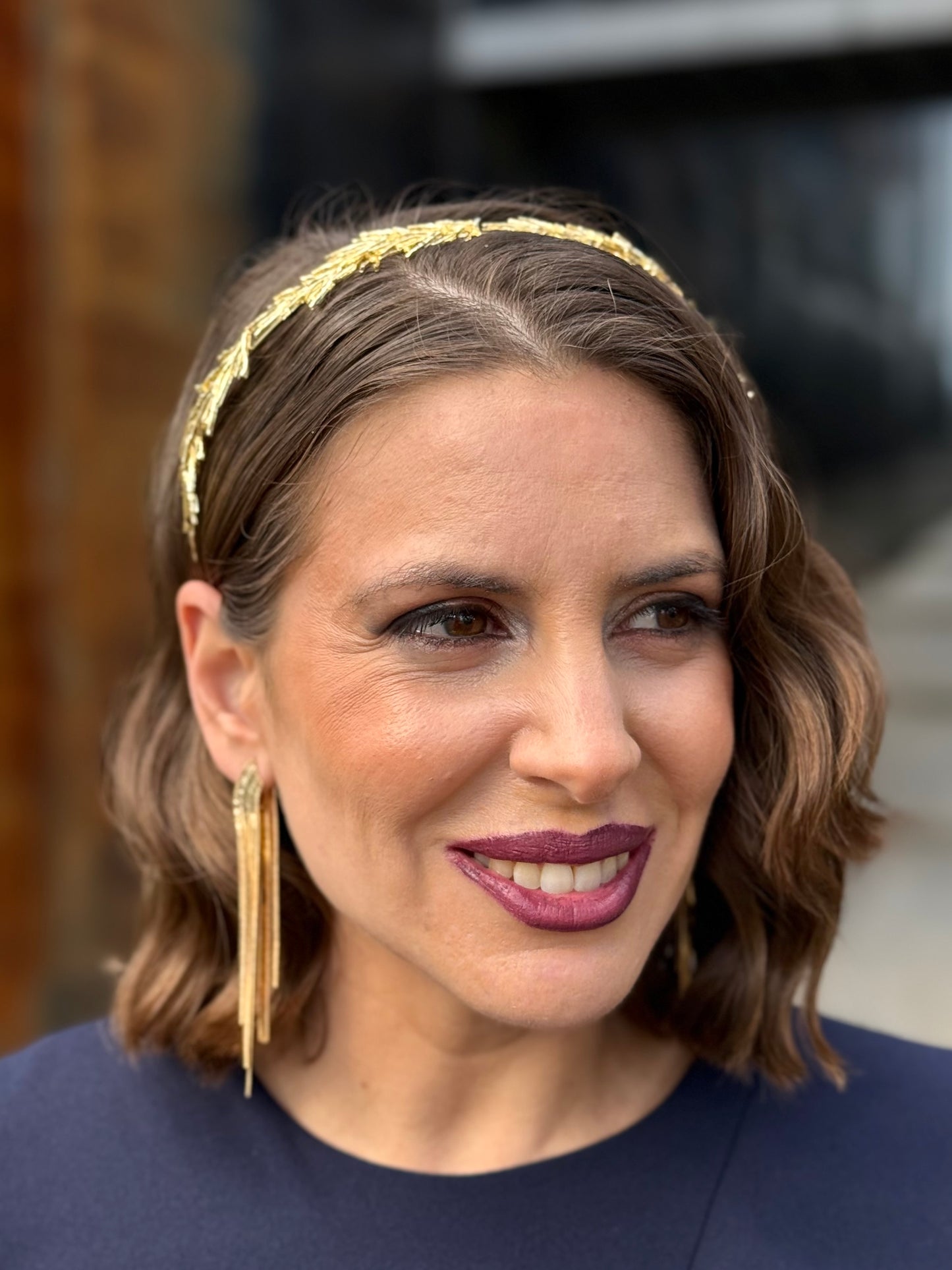 Diadema Metálica Susi Dorada