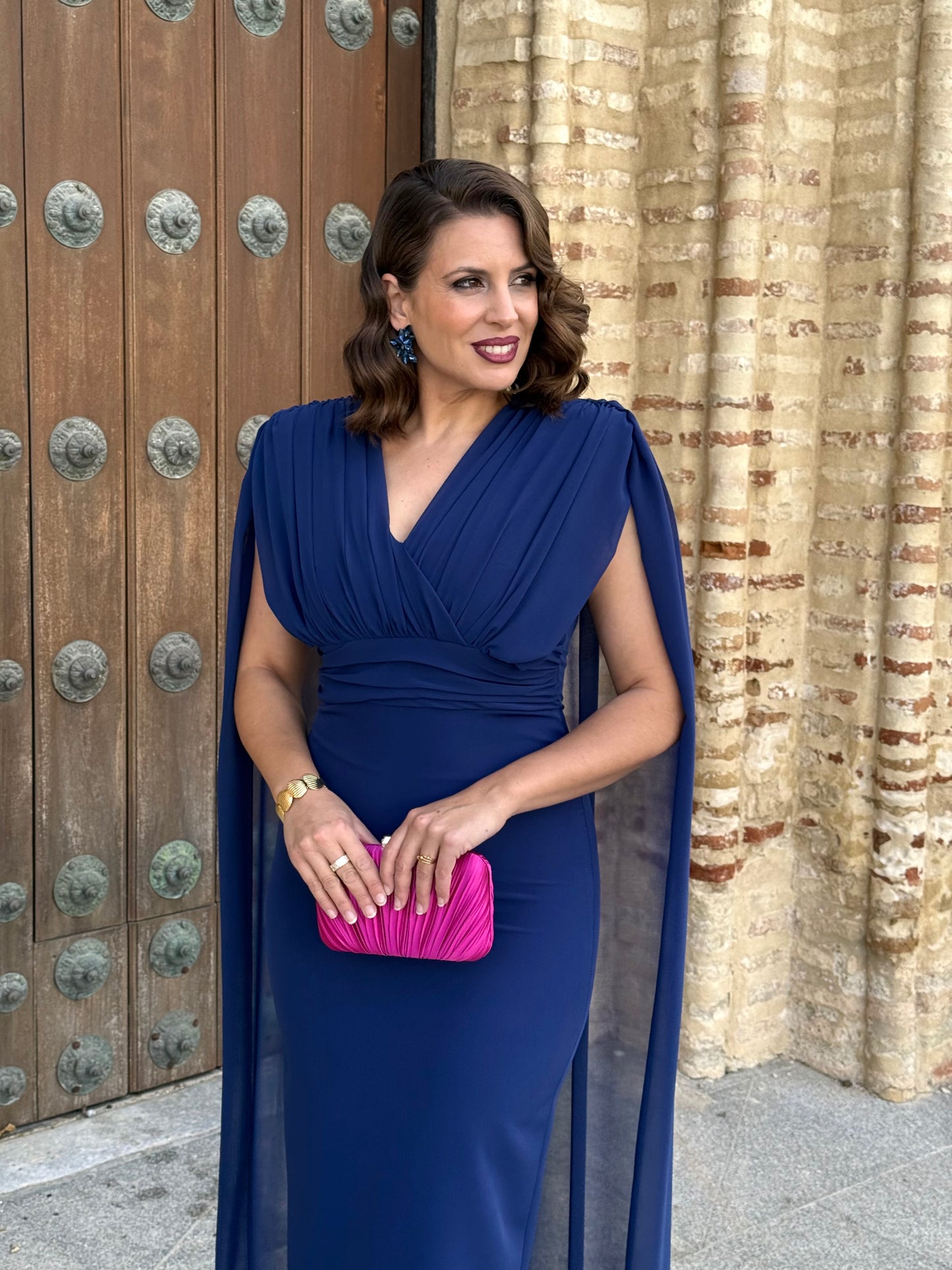 Vestido Celinne Azul Marino