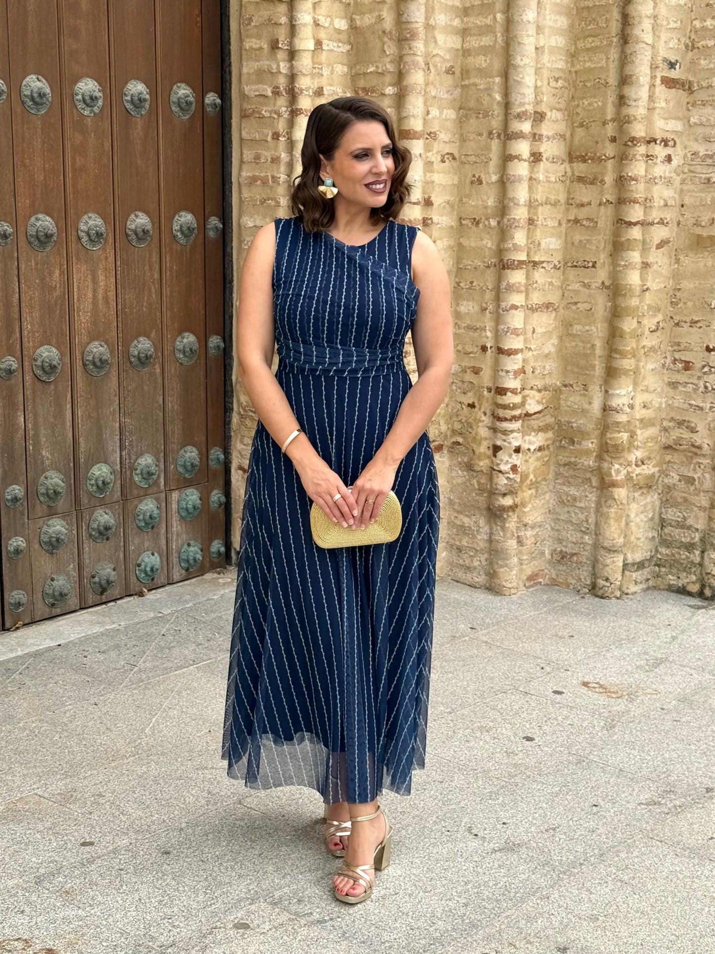 Vestido Dulcinea Estampado Azul