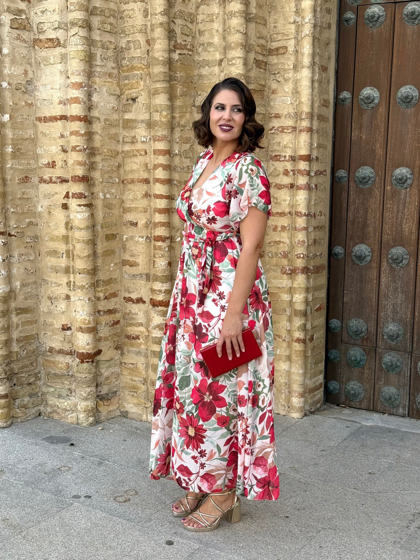 Vestido Sabina M/C Rojo