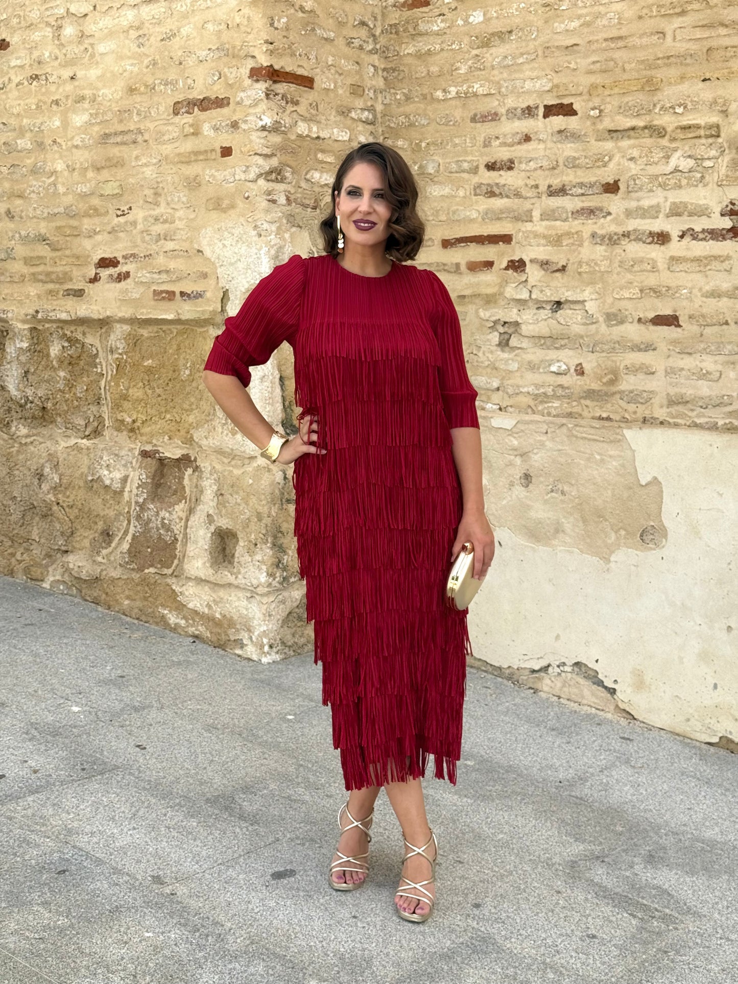 Vestido Almira Rojizo