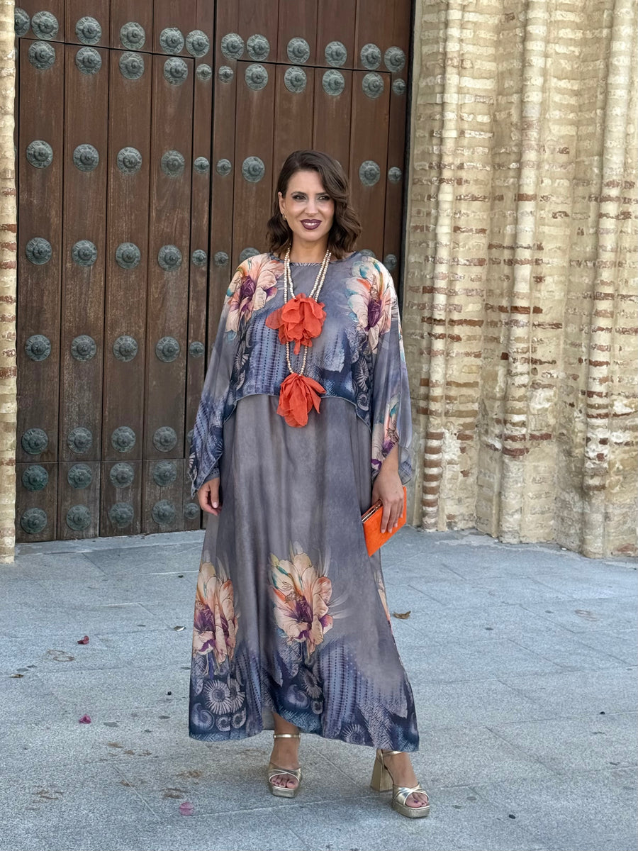 Vestido + Capa Samira Gris