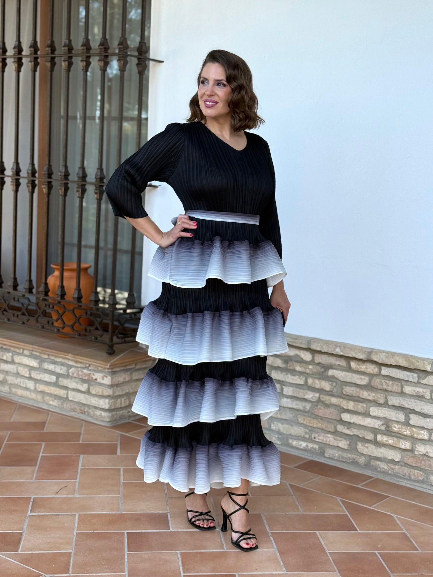 Vestido Lucrecia Negro/Gris