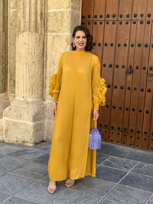 Vestido Azucena Mostaza