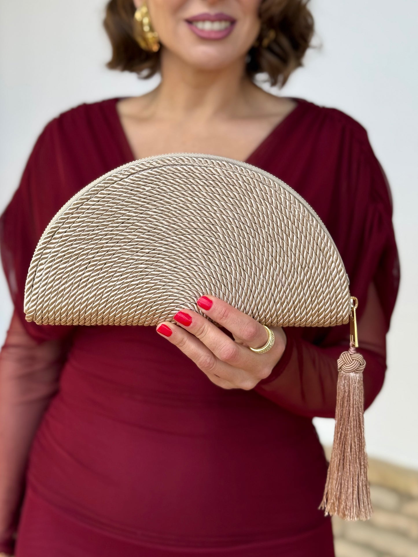 Bolso Abanico Beige