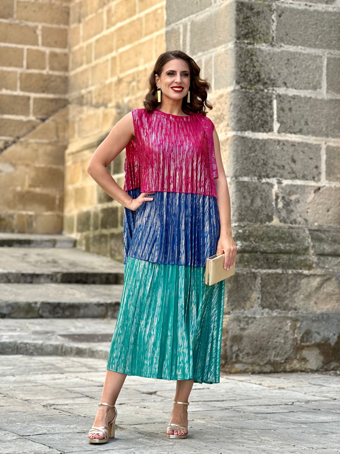 Vestido Bahía Tricolor