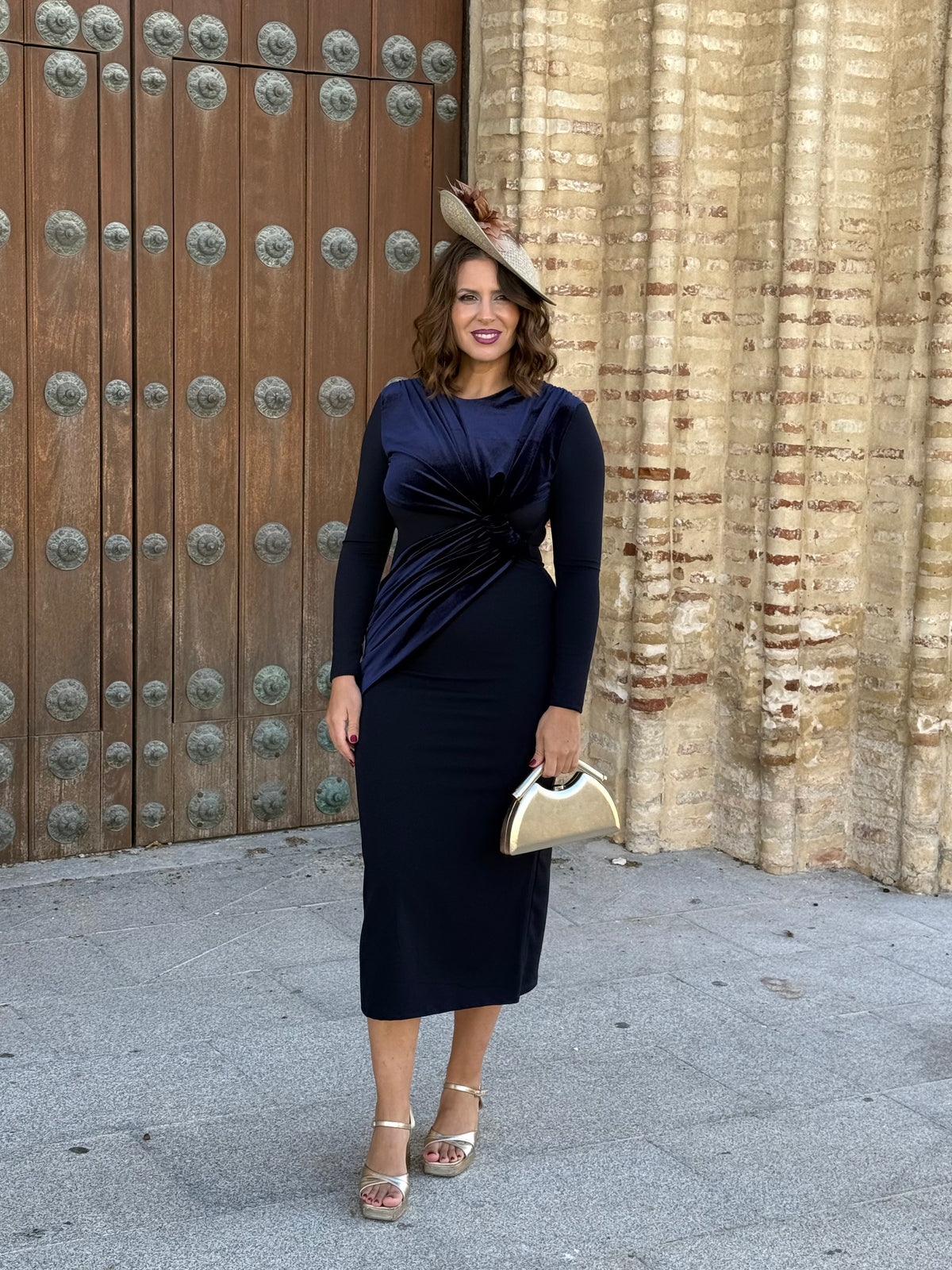 Vestido Velvet Terciopelo Azul Marino