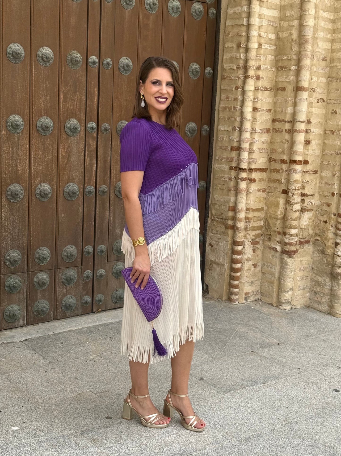 Vestido Berta Morado