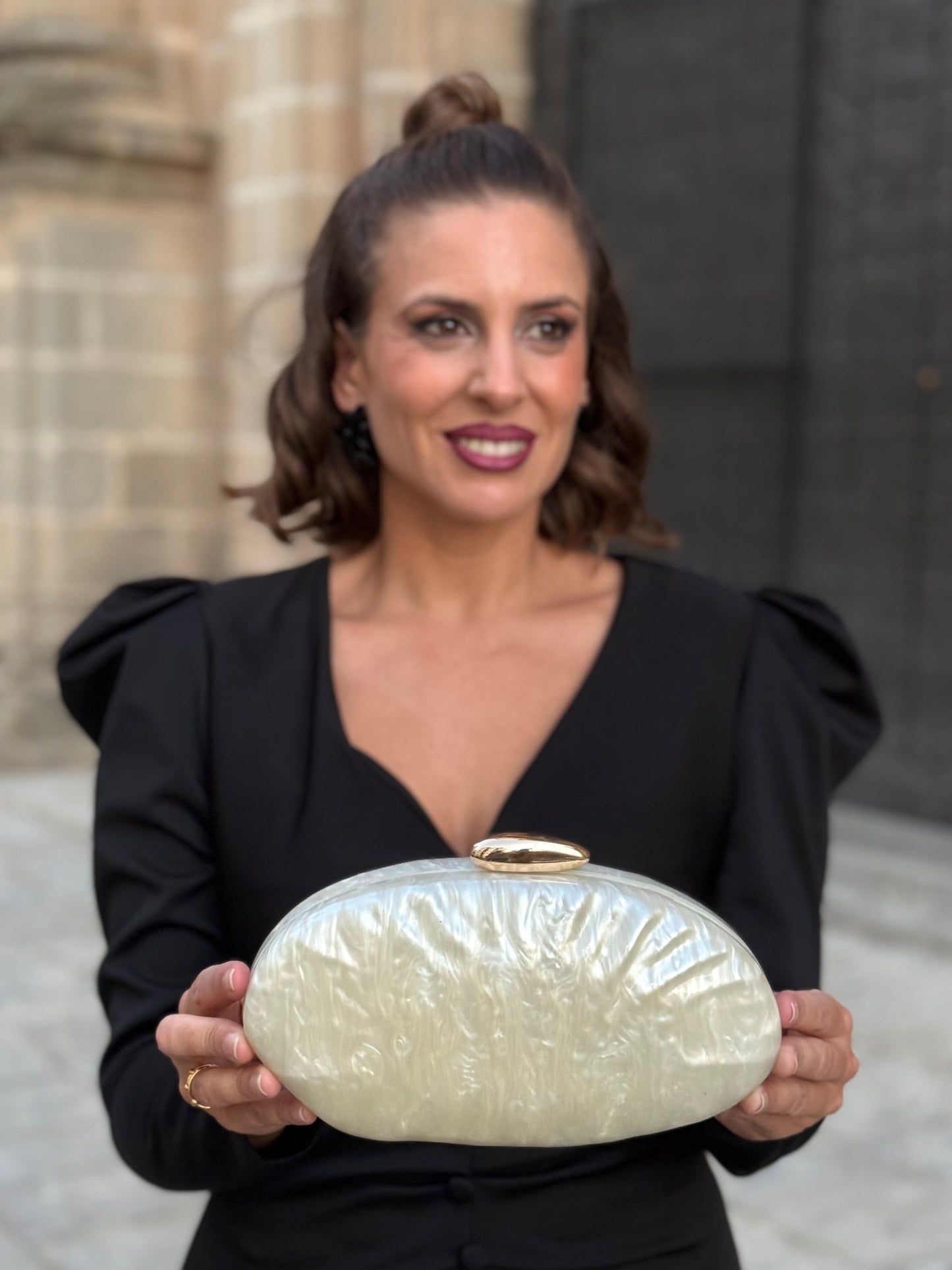 Bolso Ovalado Nácar