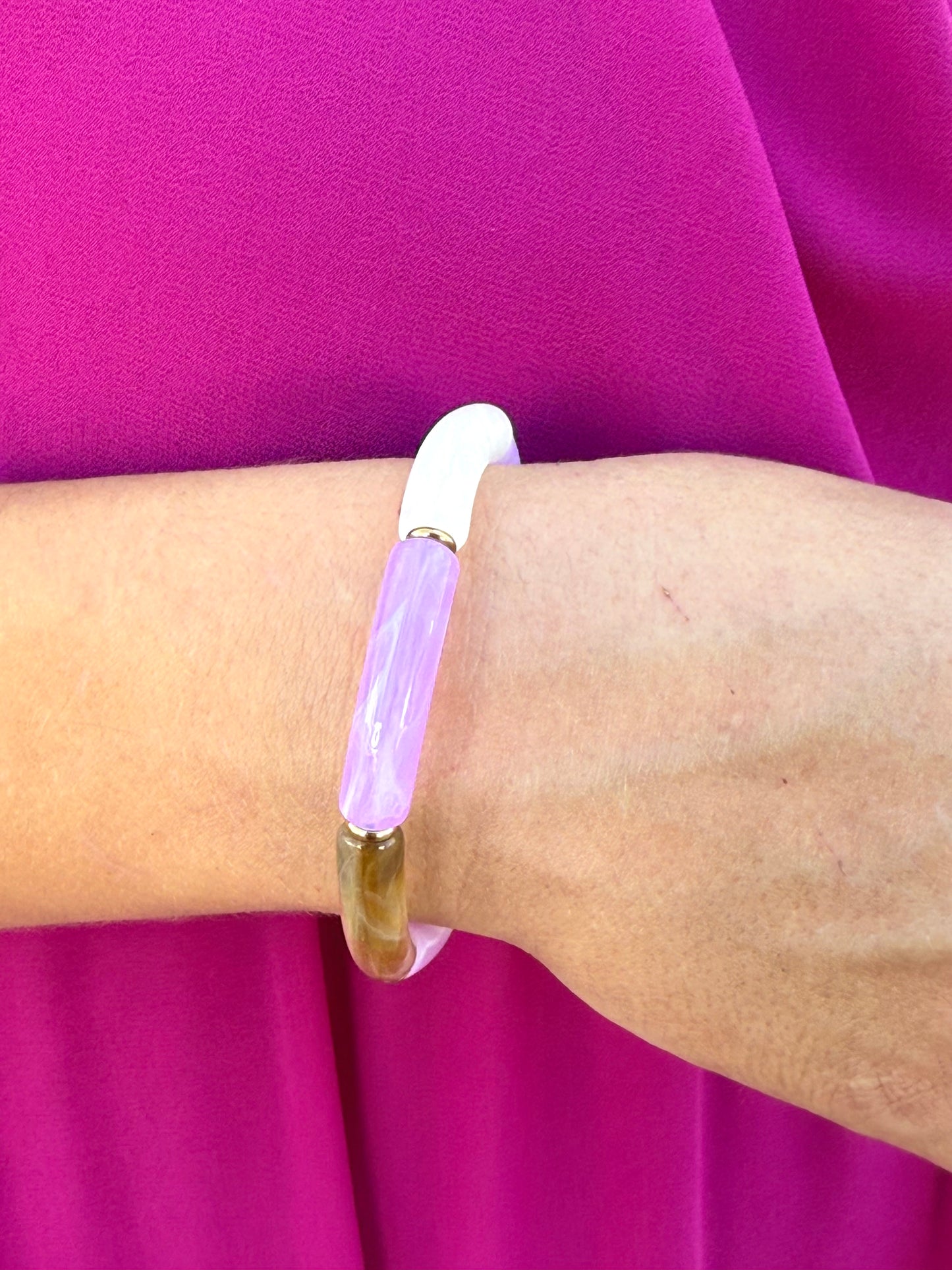 Pulsera Linda Multicolor Efecto piedra