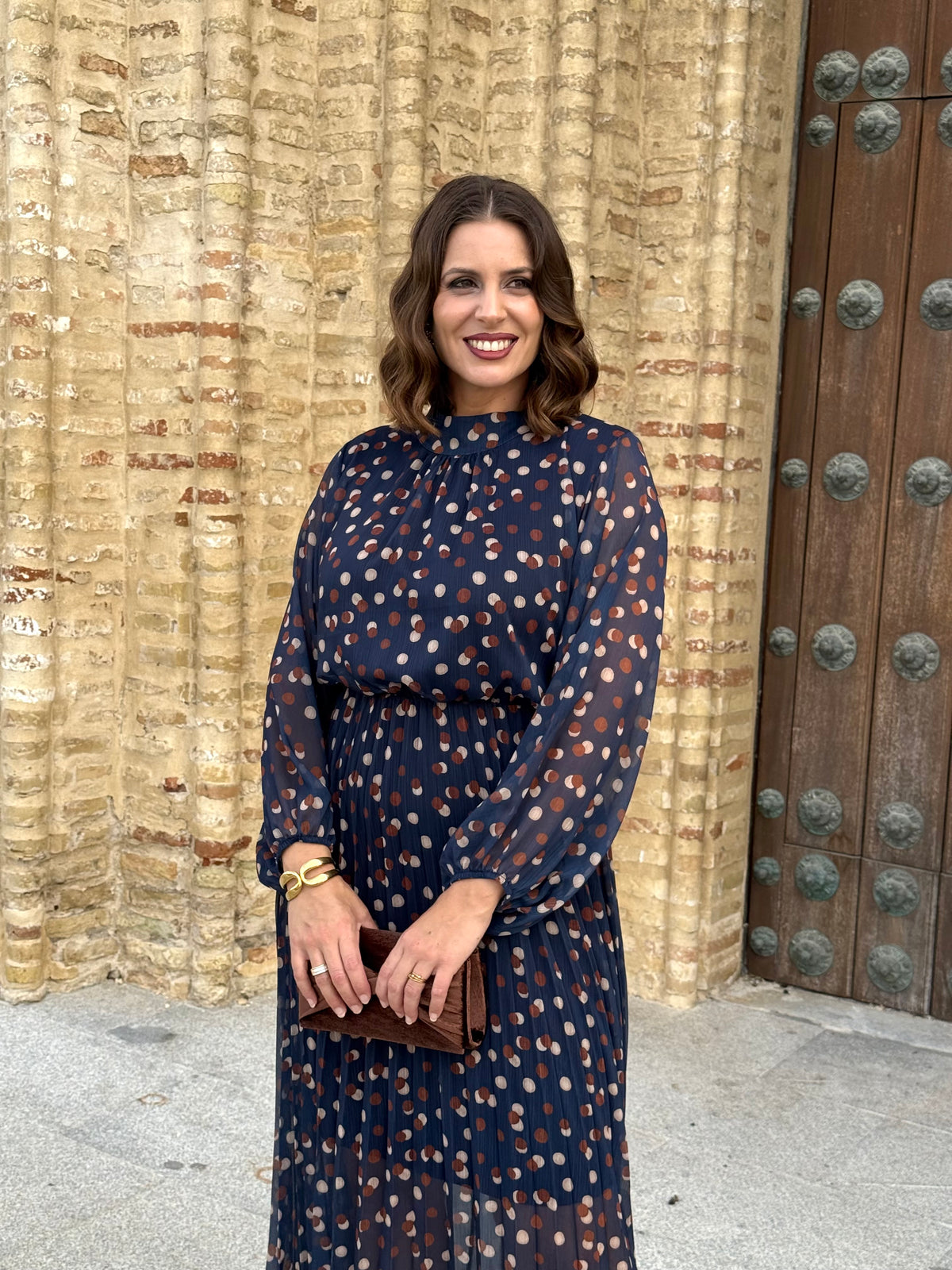 Vestido Julieta Lunares Azul
