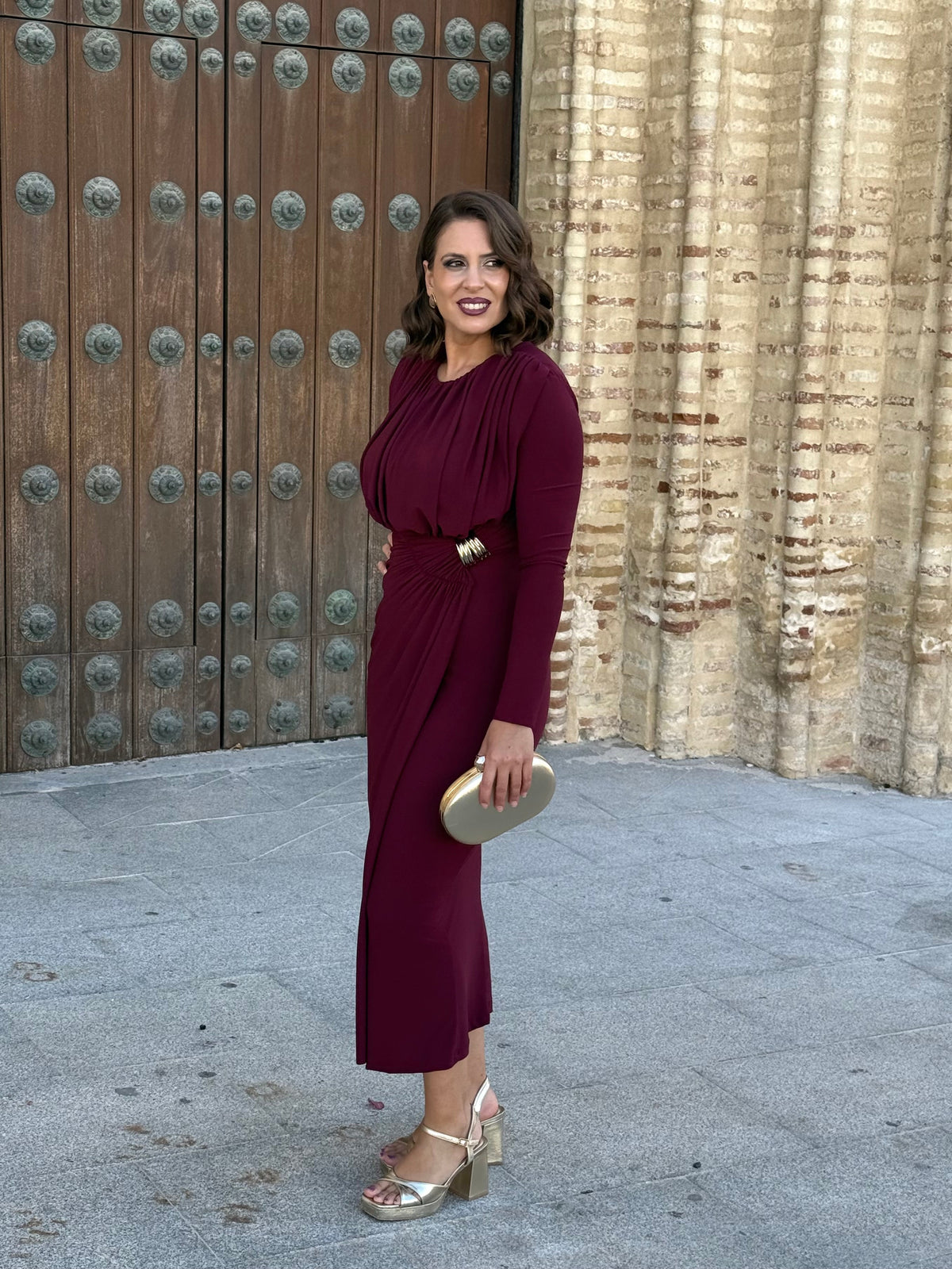 Vestido Murano Burdeos
