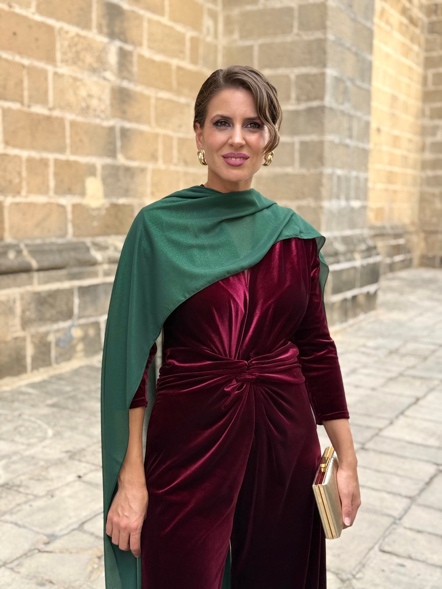 Capa De Gasa Brillo Verde