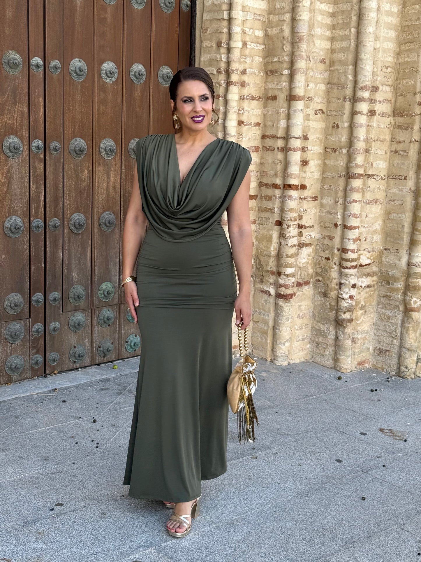Vestido Azzura Verde Kaki