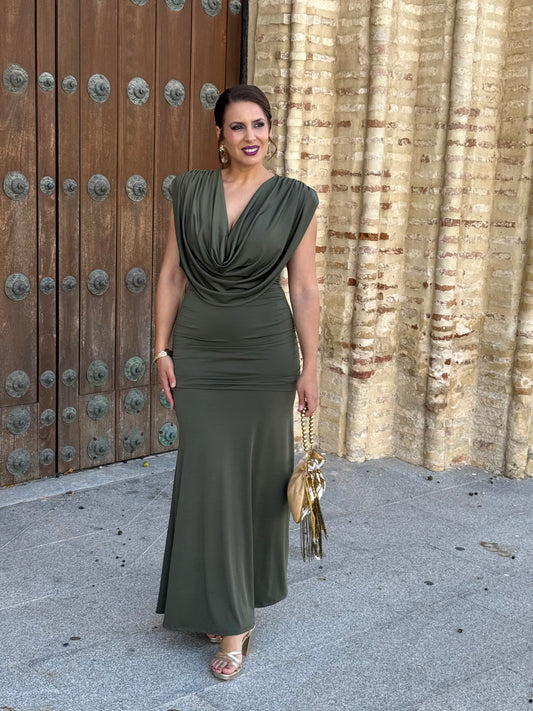 Vestido Azzura Verde Kaki