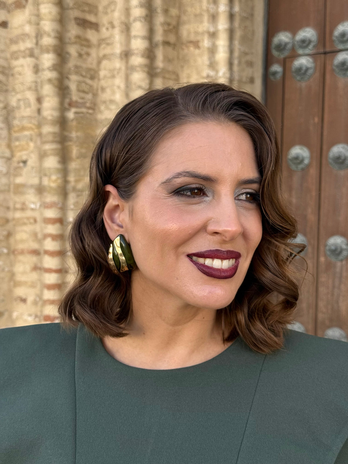 Pendientes Lusiana Verde
