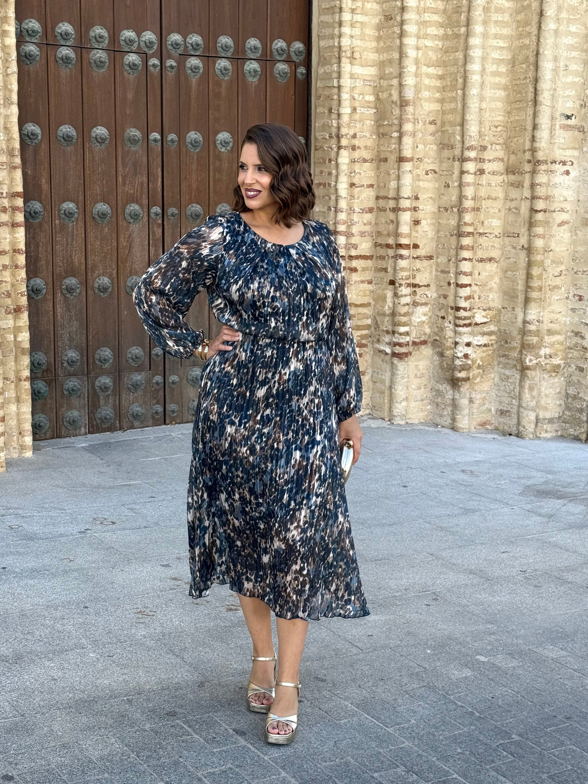 Vestido Bruma Estampado Azul