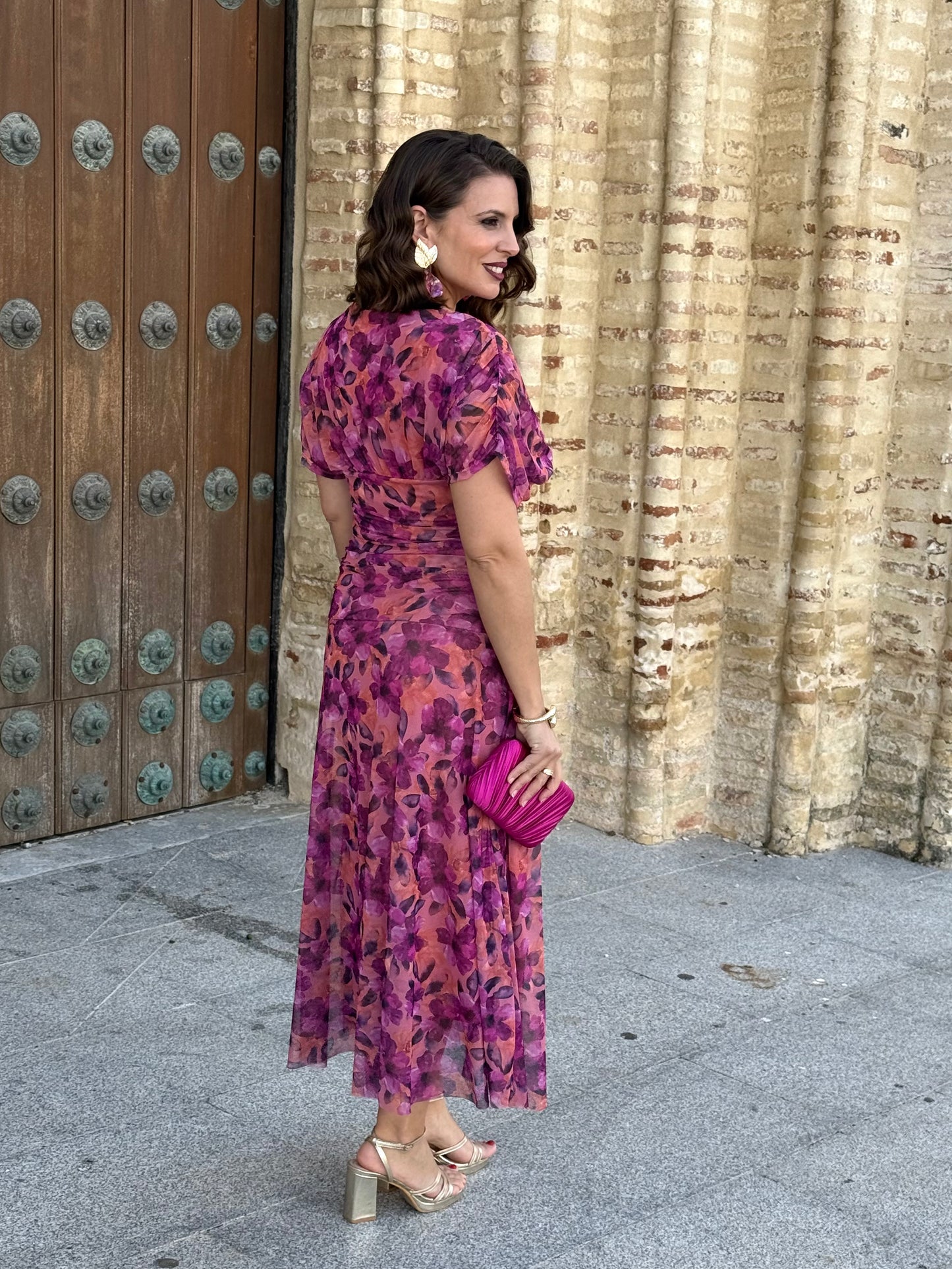 Vestido Graciela Estampado Buganvilla
