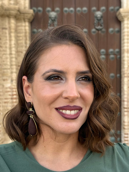 Pendientes Dalila marrón