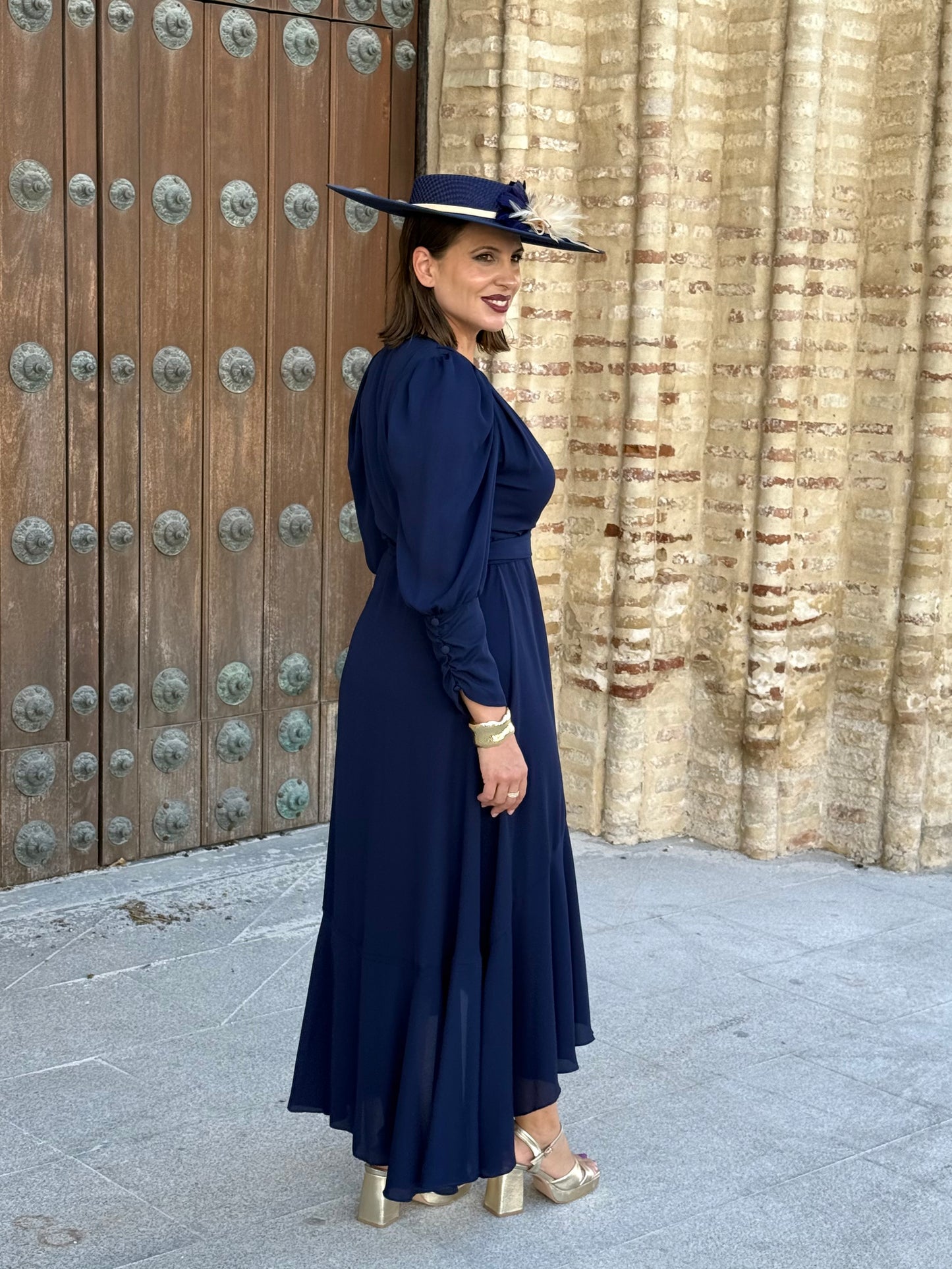 Vestido Isabela Azul Marino