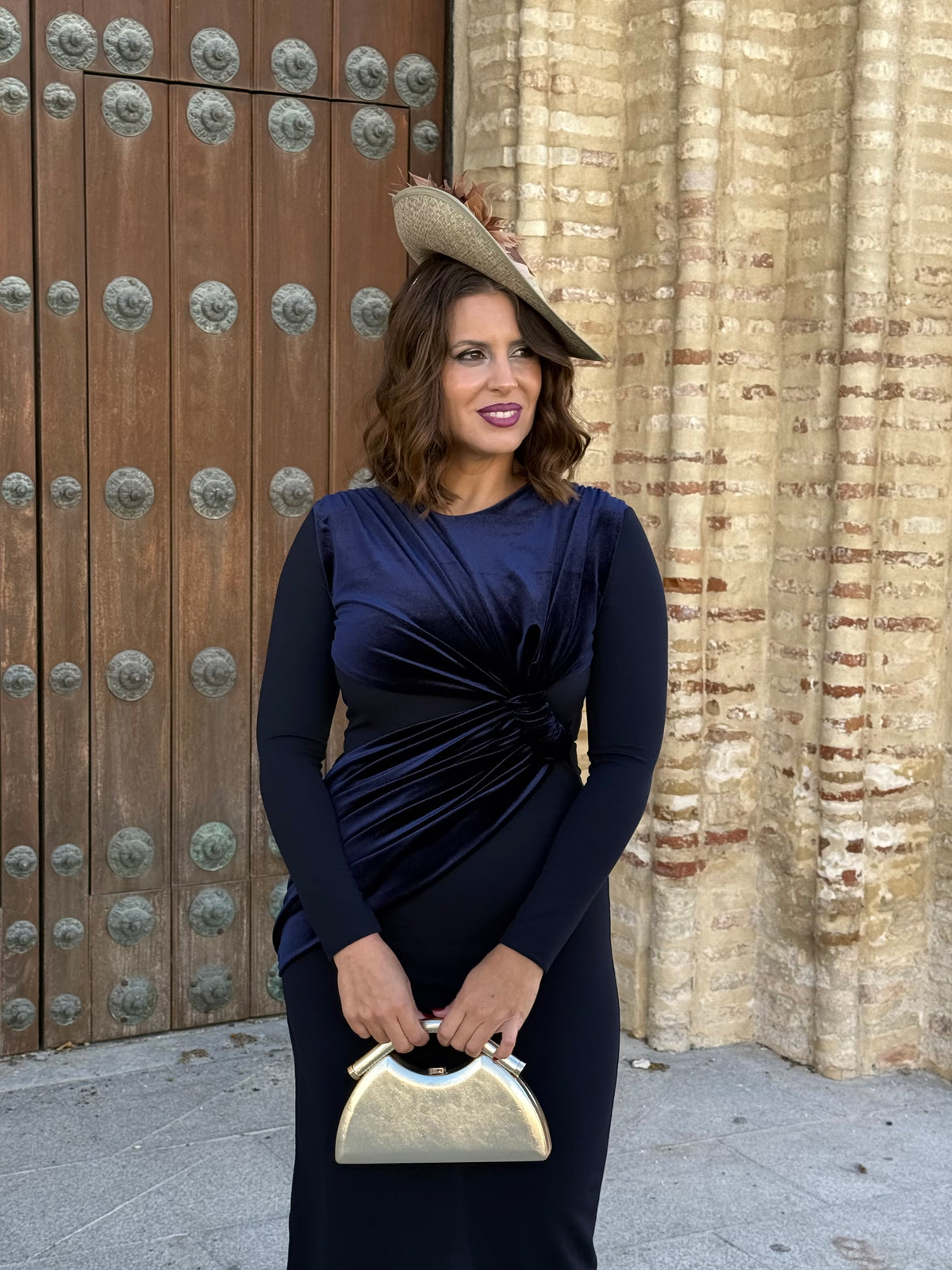 Vestido Velvet Terciopelo Azul Marino