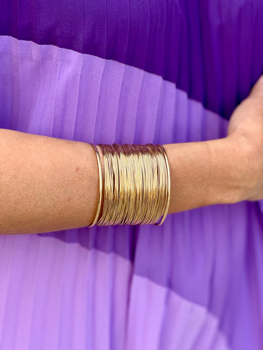 Pulsera Anillas Dorada