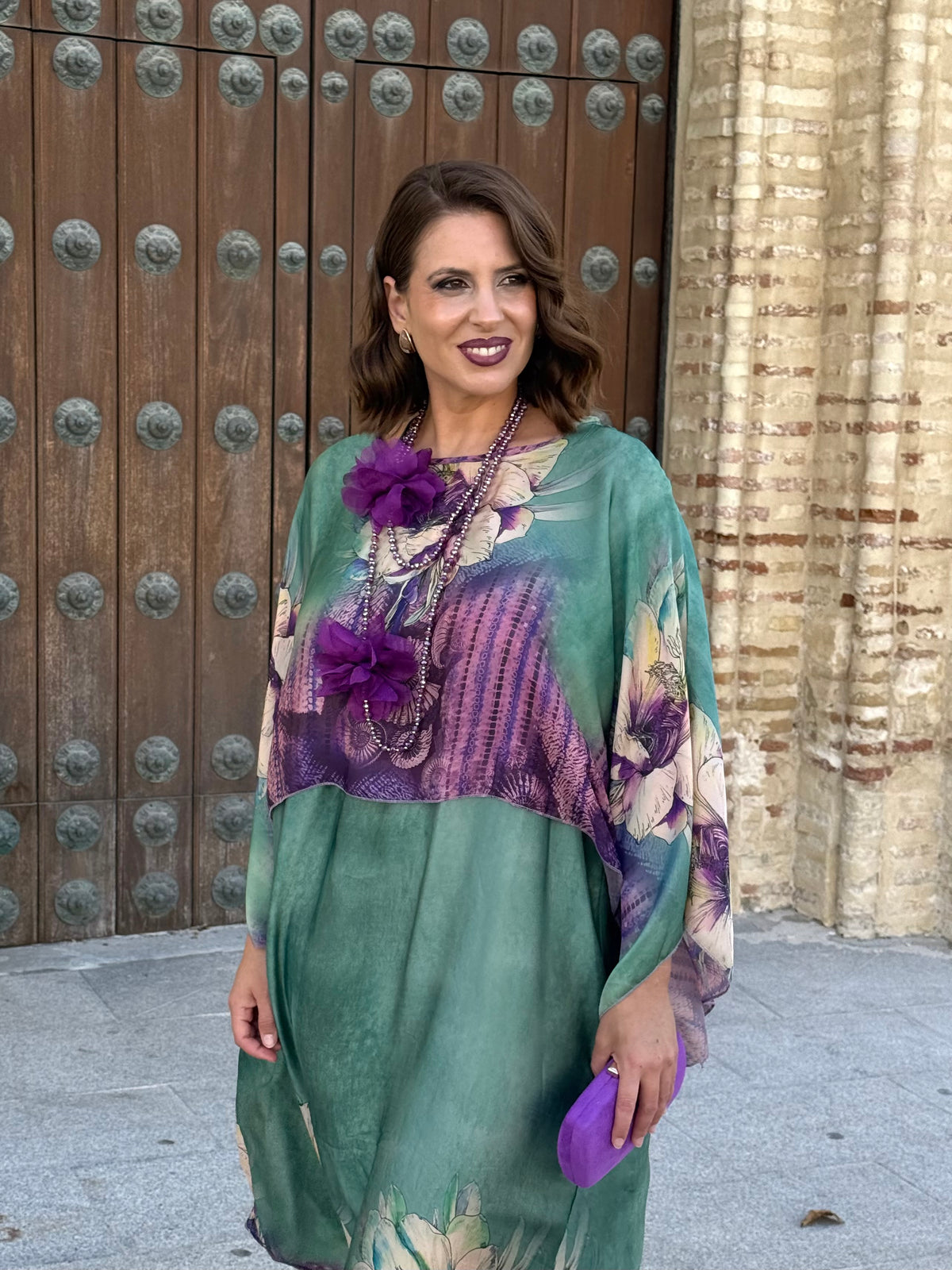 Vestido + Capa Samira Verde Jade