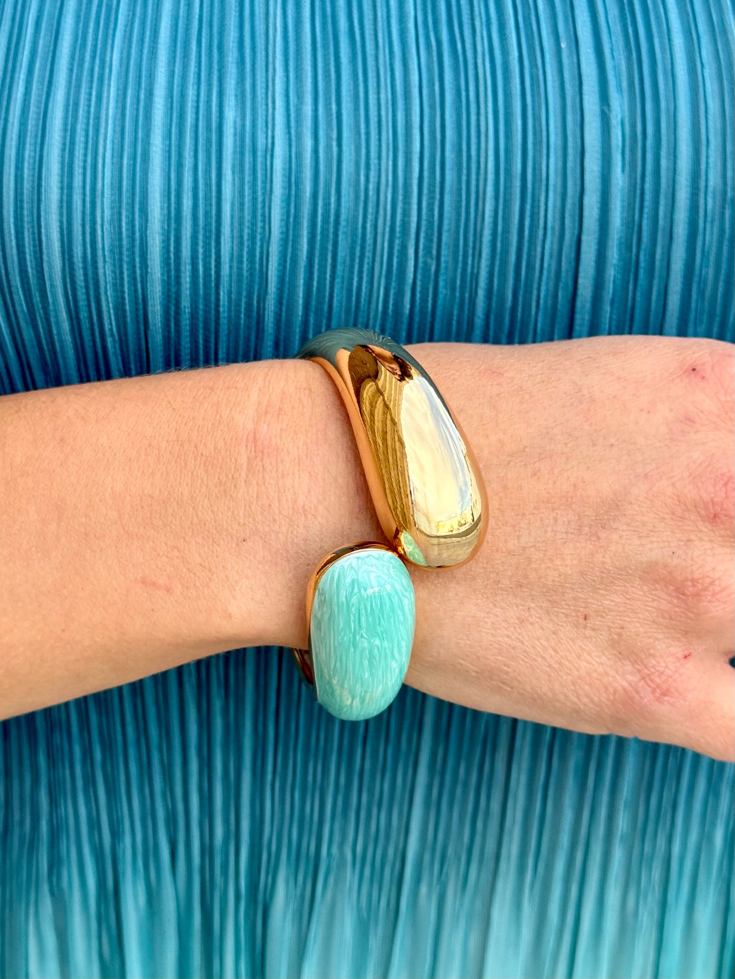 Pulsera Eva Dorada/Turquesa