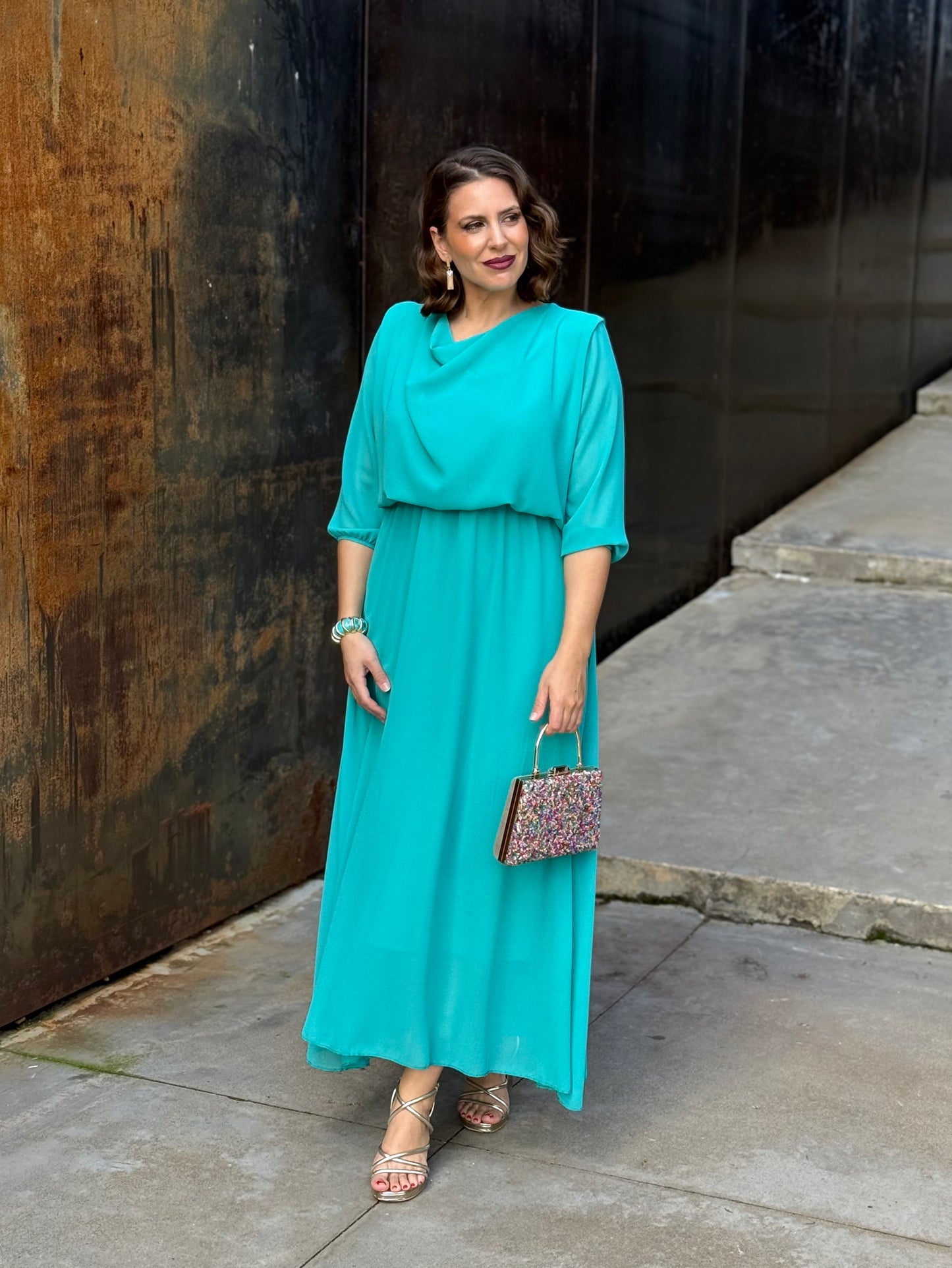 Vestido Miriam Turquesa