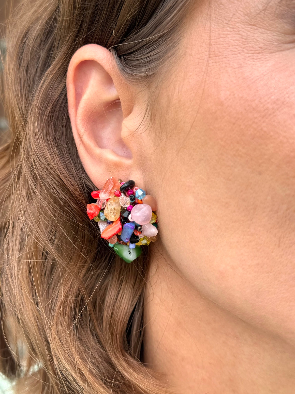 Pendientes Piedras Multicolor