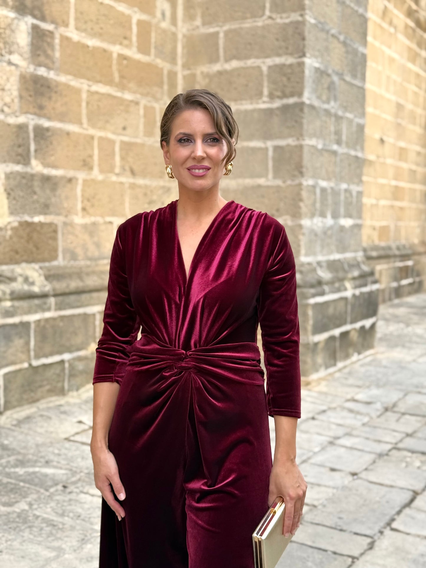 Mono Terciopelo Burdeos