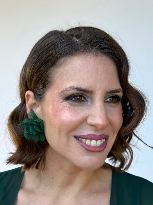 Pendientes Amapola Verde