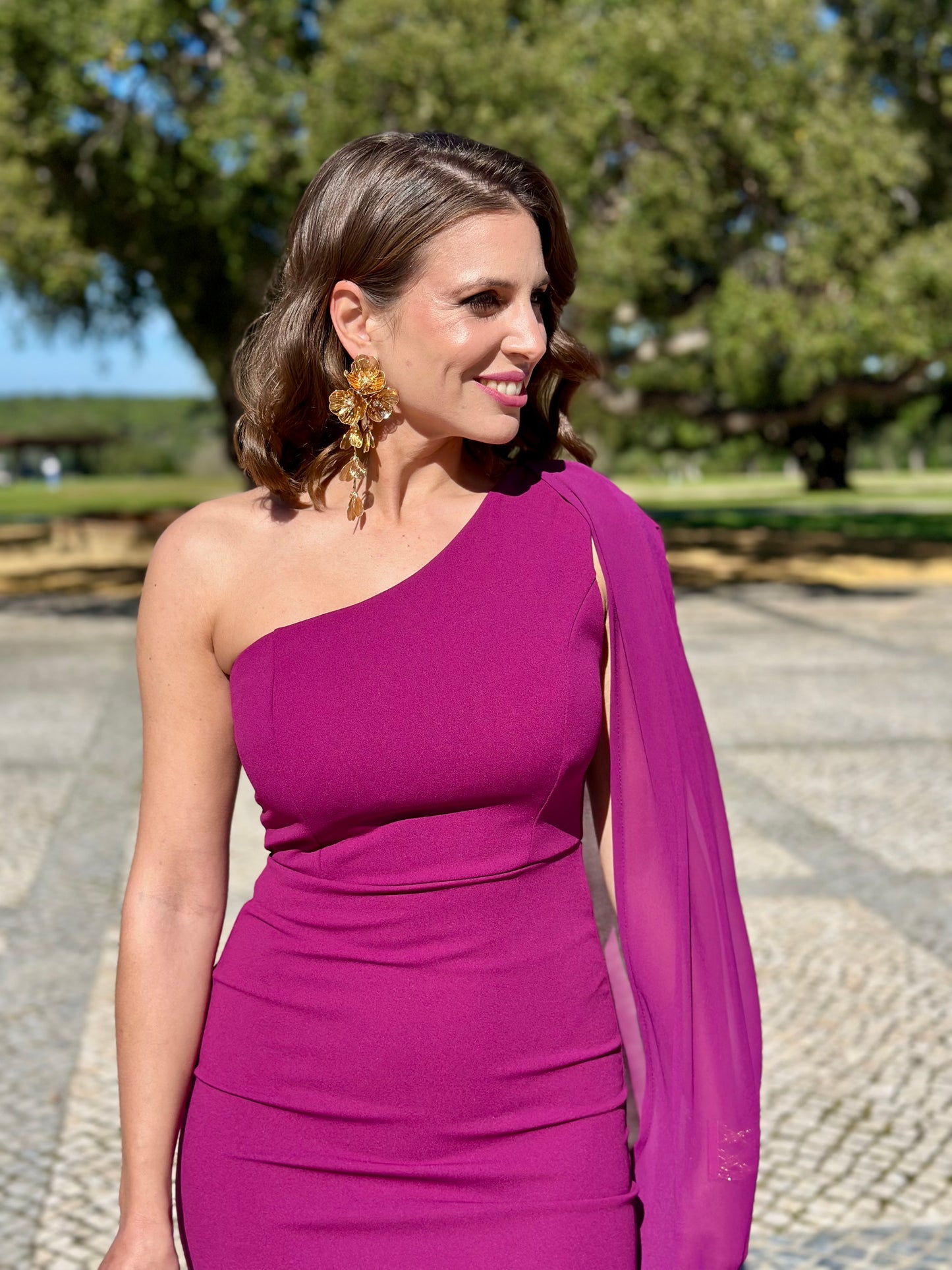 Vestido Mariela buganvilla