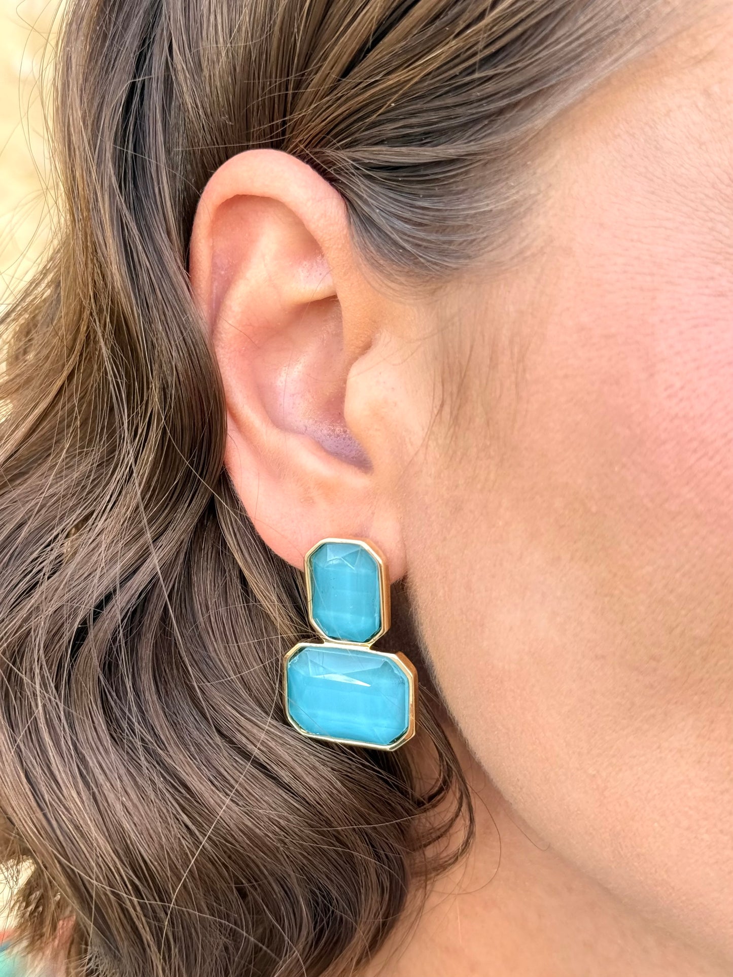 Pendientes Luna Agua Marina